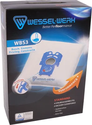 Produktbild von 4 x WBS3 = Swirl S71 Staubsaugerbeutel für Bosch Siemens Privileg Constructa