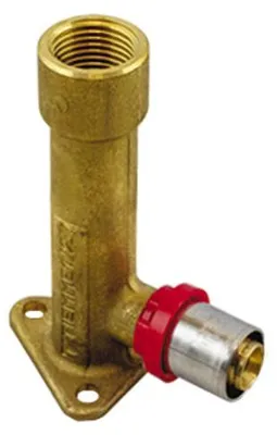 Immagine prodotto di Gomito Femmina Con Flangia A Pressare H.77 Tiemme 16X1/2"