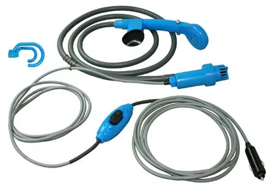 Produktbild von Handdusche mit Saugnapf, Pumpe und Haken Outdoordusche Außendusche