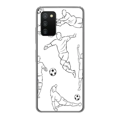 Produktbild von MuchoWow® Handyhülle Schutzhülle Hülle für Samsung Galaxy A03s Eine Illustration von Spielern in verschiedenen Positionen - Junge - Mädchen - Kinder Silikon Softcase Handy Hülle - Schutz
