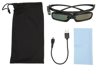 Image de Lunettes 3D professionnelles avec fermeture active USB rechargeable à 144 Hz pour tous les projecteurs DLP Link GL1800