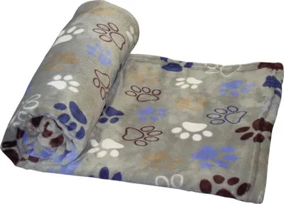 Produktbild von Nobby Fleece Plaid "LISSI" Classic Hellgrau 50 x 75cm