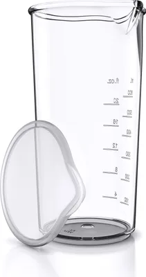 Produktbild von Arendo Messbecher 600ml ideal für elektrische Handmixer und Handrührer, Skalierung für Milliliter und Unzen, Transparent