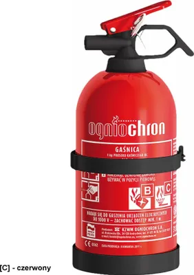Zdjęcie produktu dla OGP-1ZBC - Gaśnica proszkowa 1kg - 1 kg