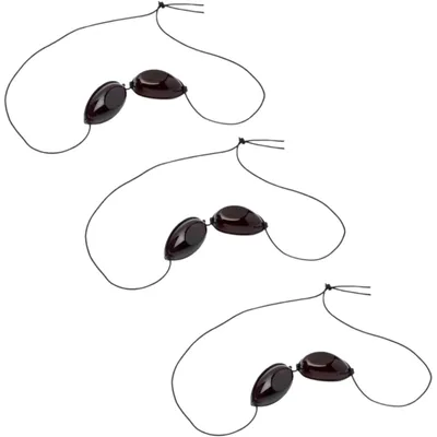 Produktbild von Schutzbrille für Solarium – 3er-Set, UVA/UVB-Augenschutz, wiederverwendbar, mit Gummiband, CE/FDA, für Sonnenbank & kosmetische Lichtanwendungen