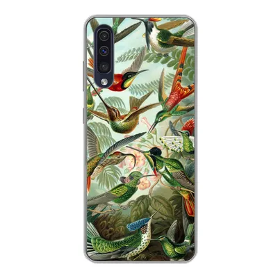 Produktbild von MuchoWow® Handyhülle Schutzhülle Hülle für Samsung Galaxy A30s Trochilidae - Alte Meister - Kunst Silikon Softcase Handy Hülle - Karteninhaber