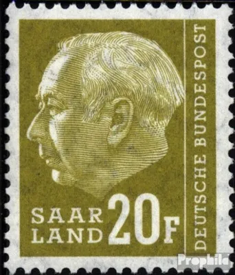 Produktbild von Briefmarken Saarland 1957 Mi 417 postfrisch Bundespräsident Heuss (II)