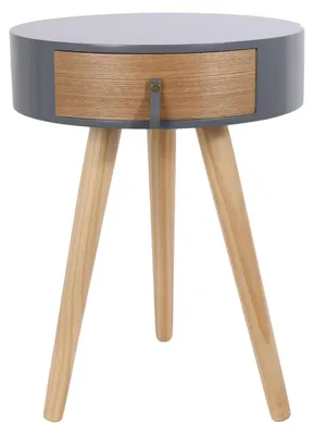 Image de Table de chevet moderne en bois avec tiroir