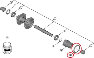 Image de Cache SHIMANO pour WH-MT501 - Pièce de rechange pour roue WH-MT501