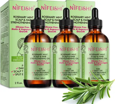 Produktbild von Rosmarinöl Ätherisches Öl Haarpflege Hautpflege Augenbrauen Wimpern Bio Vegan 3x 60ml