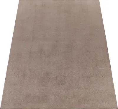 Produktbild von Waschbarer Teppich Wohnzimmer Kurzflor Einfarbiger Moderner Stil Weich Taupe Grösse 80 cm Rund