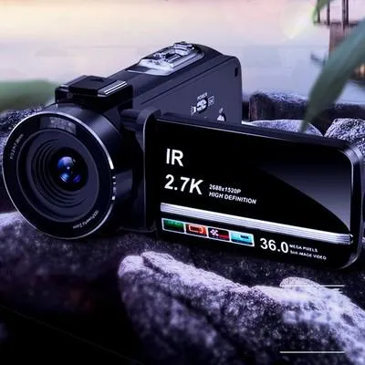 Image de Caméscope HD 2,7K 36 Mpx avec vision nocturne IR, zoom numérique 16x et écran 3,0 pouces 27