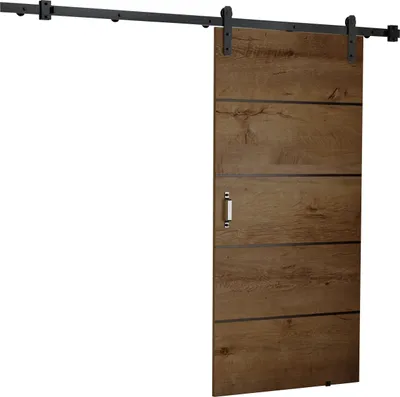 Produktbild von KIER FURNITURE Schiebetüren LORNI 90 - Universal - Esche Dunkel 96x205x1,6 cm