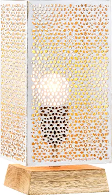 Immagine prodotto di Lampada da tavolo Boho Deco Lampada da comodino Autigan Bianco