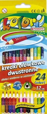 Produktbild von Penmate Kolori Buntstifte, 12 Stück, 24 Farben