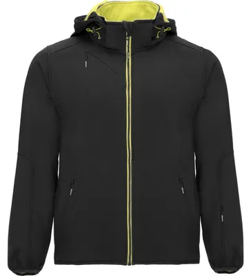 Produktbild von Roly - "Siberia" Softshelljacke für Herren LT5333 (XXL) (Schwarz/Leuchtend Limone)