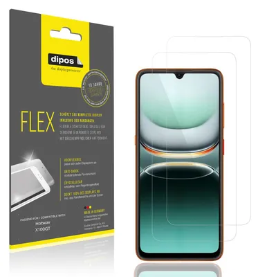 Produktbild von 2x Schutzfolie für Hotwav X100GT Folie, 100% Displayabdeckung, dipos Flex