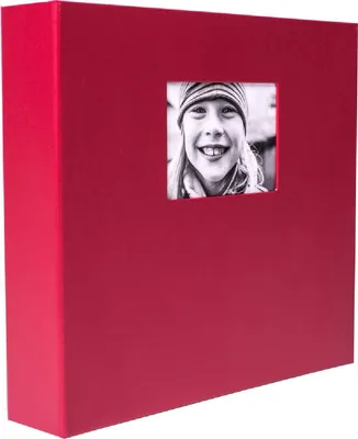 Immagine prodotto di HNFD Maxi album fotografico Lona rosso 34,5x33 cm 100 pagine nere
