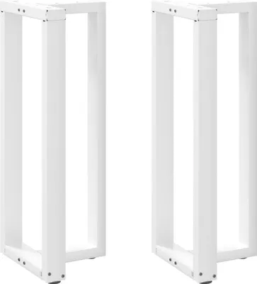 Immagine prodotto di Gambe per tavolo da bar forma T 2 pz bianche 40x35x(100-101) cm
