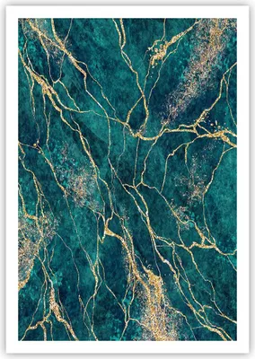 Produktbild von Poster - Poster ohne Rahmen - Abstraktion Gold Türkis - 70x100 cm - Wand Bild - Wanddeko - Wandbilder - Kunstposter - Wandposter - Bilder - Kunstdruck - Wanddekoration - Wandbild - P2XPA70x100-4564