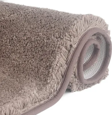 Immagine prodotto di Tappetini da bagno, 80x150 cm, in microfibra, antiscivolo, assorbenti, color marrone, per il bagno
