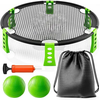 Produktbild von Roundnet Set - Komplettes Outdoor-Spielset mit 2 Bällen und Pumpe