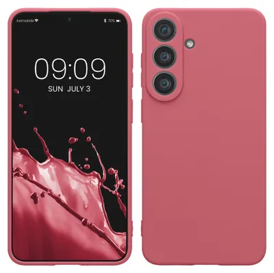 Produktbild von kwmobile Handyhülle für Samsung Galaxy S26 FE Hülle - weiches Handy Silikon Case - Schutzhülle Cover - Dark Rose