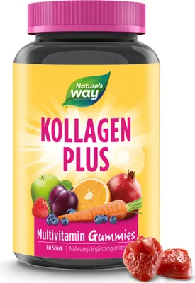 Produktbild von Kollagen Gummies – 255 mg Kollagenpeptide & Vitamin C, Erdbeer-Geschmack