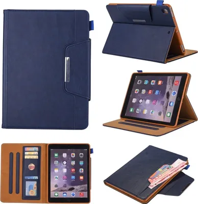 Produktbild von Mobigear Luxury iPad 9 (2021) Hülle Klapphülle + Stifthalter - Blau