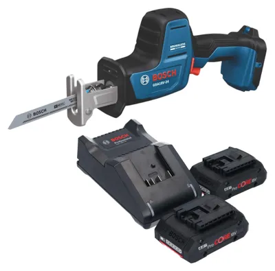 Produktbild von Bosch GSA 18V-24 Professional Akku Säbelsäge 18 V 230 mm Brushless + 2x ProCORE Akku 4,0 Ah + Ladegerät
