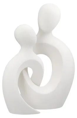 Immagine prodotto di Set da 2 pezzi, coppia di figure, "Intrecciate", Vetroceramica, bianco, confezione da 2, lunghezza 11 cm, larghezza 16,5 cm, altezza 23,5 cm. Codice prodotto: 55774. Codice EAN: 4063387557747
