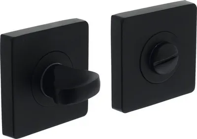Produktbild von Rosettenpaar Intersteel WC eckig schwarz matt 55x55 mm