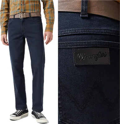 Immagine prodotto di WRANGLER, Jeanshosen da uomo, vestibilità dritta, TEXAS, W33 L34, Blau, Jeans, baggyjeans, buggy