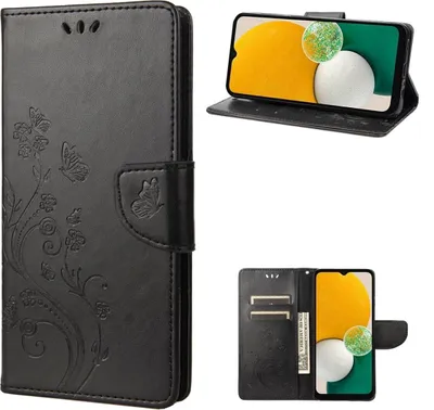 Produktbild von König Design Hülle kompatibel mit Kunstleder Handyhülle - Handy Case Schwarz