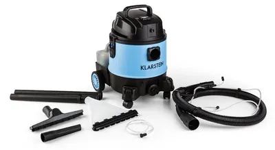 Produktbild von Klarstein Reinraum 2G Nass-/Trockensauger Staubsauger Teppichreiniger Shampooreinigung, stabiler 20 Liter-Tank, 1250 Watt Saugleistung, Abschaltautomatik, Viel Zubehör, schwarz-blau