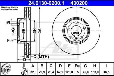 Zdjęcie produktu dla Tarcza Hamulcowa Bmw Przód X5/X6 2,0-3,0 D 06-