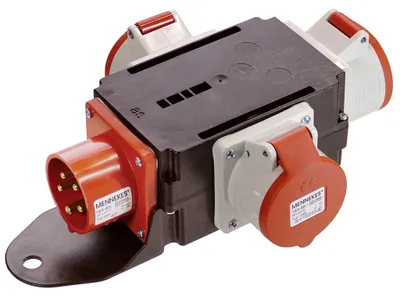 Zdjęcie produktu dla as-Schwabe MIXO rozdzielacz zasilania 400V 16A wtyczka CEE do 3x gniazdo CEE IP44