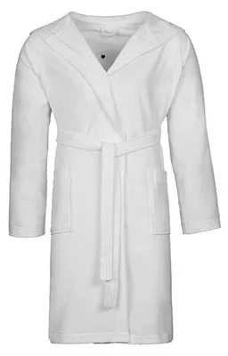 Produktbild von Vossen - "Texas" Morgenmantel für Herren/Damen Uni, mit Kapuze LT5024 (XS) (Weiß)