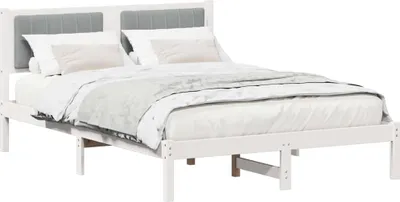 Immagine prodotto di Letto con Testiera Rivestita Grigio chiaro 120 x 190 cm