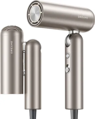 Produktbild von Dreame Pocket Neo Hochgeschwindigkeits-Haartrockner,3 Formen klappbar,300g leicht,300 Millionen negative Ionen/cm³, 57 °C konstante Temperatur, Gold