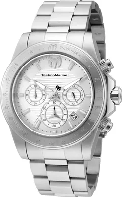 Immagine prodotto di TechnoMarine Manta TM-219000 Orologio da Uomo - Movimento al Quarzo - Acciaio Inossidabile con Quadrante Bianco - 42 mm