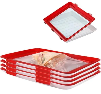 Produktbild von Omgoods - 4 Stück Frischwurst-Verpackungen zur Lebensmittelkonservierung