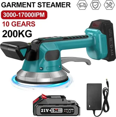 Produktbild von Fliesenvibrator - Fliesen-Verlegemaschine - Kabellos, 10 Stufen, 3.000–17.000 U/min, 18–21V Akku, 200 kg Tragkraft, mit 1 Akku und 1 Ladegerät