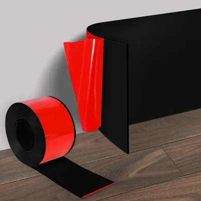 PVC-Sockelleiste selbstklebend 10 cm x 5 m, schwarz