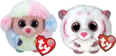 Immagine prodotto di Ty - Stofftiere - Teeny Puffies - Barboncino Arcobaleno e Tigre Tabor