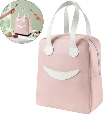 Produktbild von Niedliche große Isoliertasche rosa – Kühlfunktion, ideal für Picknick & Outdoor, Aufbewahrungstasche