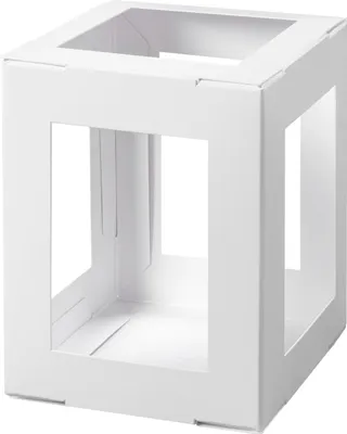 Produktbild von VBS Laternen-Rohling Eckig 13.5x13.5x18 cm Weiß