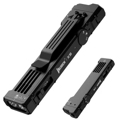 LED-Taschenlampe 1300 Lumen, 3-in-1, wiederaufladbar, IP65, schwarz
