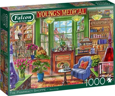 Produktbild von Jumbo Spiele Falcon The Pharmacy Shoppe, Puzzle, Erwachsenenpuzzle, Puzzlespiel, 1000 Teile, 11334