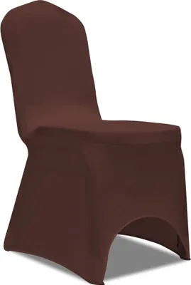 Image de vidaXL Housse de chaise en stretch 6 pièces brun